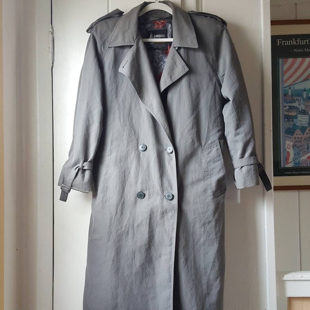 Grey London Fog Trench Coat